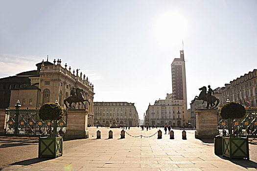 广场,宫殿,摩天大楼,都灵,意大利