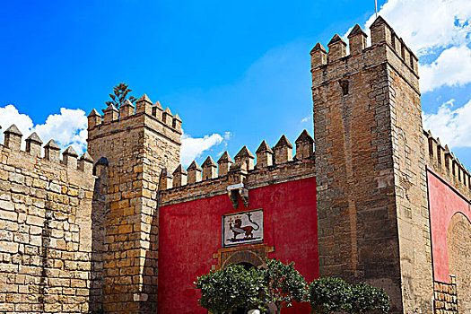 塞维利亚,王宫,要塞,门,安达卢西亚,西班牙
