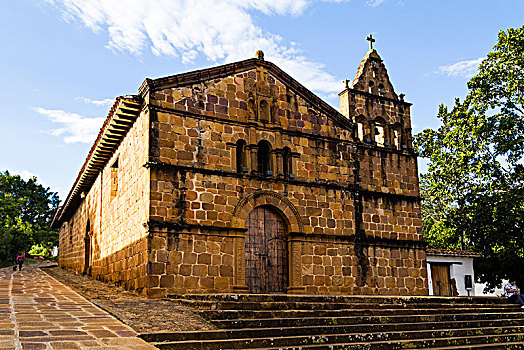 教堂,圣芭芭拉,桑坦德,哥伦比亚,南美