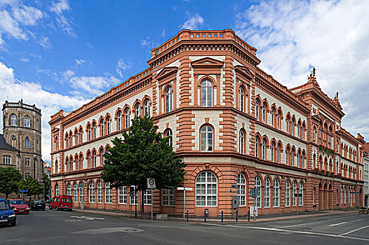 中学,建造,1875年,城市,奥伯劳西茨,萨克森,德国,欧洲