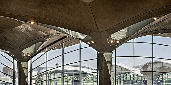 皇后,国际机场,安曼,水泥,天花板,玻璃窗