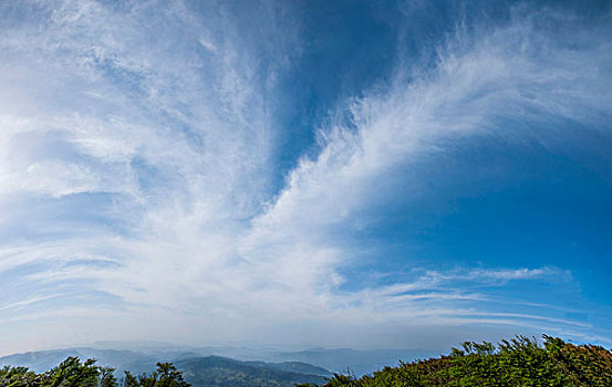 重庆涪陵区和顺镇寺院坪四眼坪风电场上的云