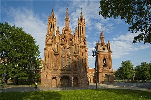 哥特式,圣徒,教堂,维尔纽斯,立陶宛