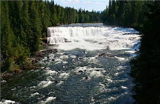 瀑布,河,加拿大