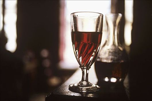 静物,红酒杯,正面,玻璃瓶