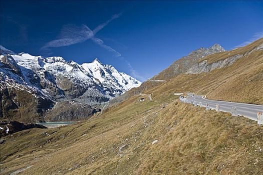 高,高山,道路,上陶恩山国家公园,卡林西亚,奥地利,欧洲