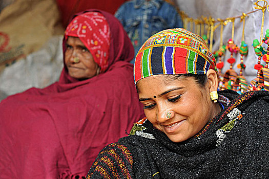 手工制作,物品,售出,拿,靠近,德里,民族舞,工艺品,很多,有趣,北印度,印度,二月,2008年