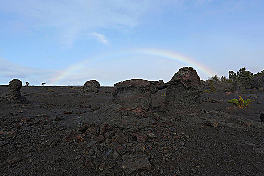 彩虹,火山岩,流动,夏威夷火山国家公园,美国
