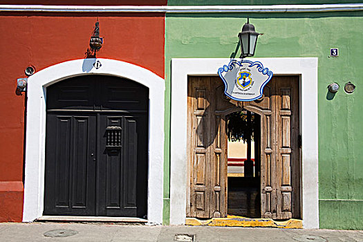 入口,教学楼,安提瓜岛,危地马拉