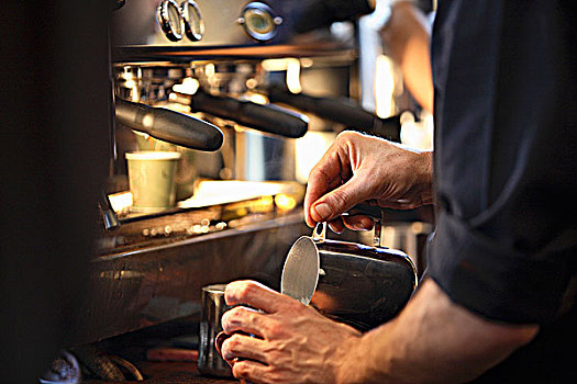 咖啡师,制作,咖啡