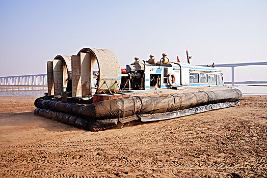 气垫船,黄河,沙滩