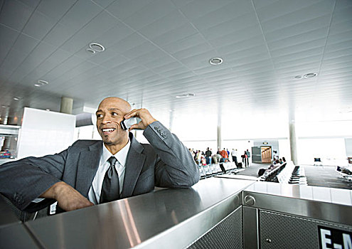 商务人士,手机,机场休息室,区域