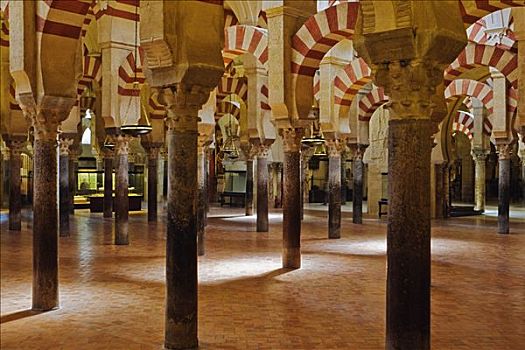 摩尔拱,柱子,科多巴,安达卢西亚,西班牙