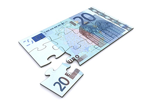 20欧元,钞票,拼图