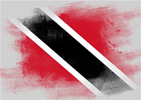 旗帜,特立尼达和多巴哥,涂绘,画刷