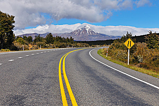 公路,道路,攀升,汤加里罗,东加里罗国家公园,北岛,新西兰