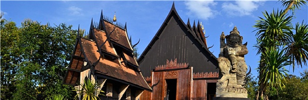 泰国,风格,传统,木屋