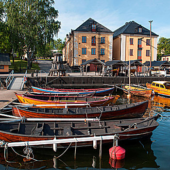 泊船,港口,海普斯霍尔曼,岛屿,斯德哥尔摩,瑞典