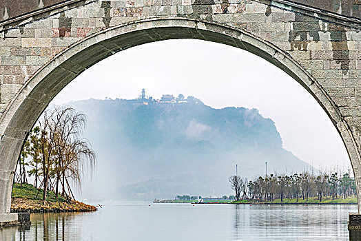 杭州公园景观石拱桥
