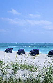 美国,佛罗里达,迈阿密海滩,海滩风景