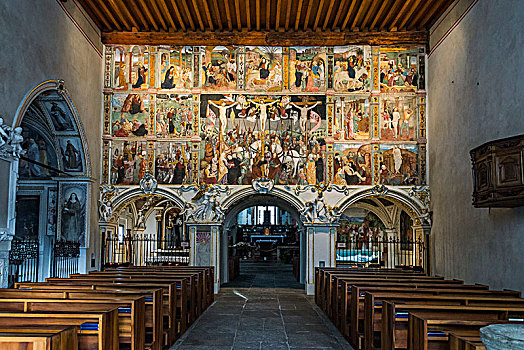 文艺复兴,壁画,圣玛丽亚教堂,贝林佐纳,提契诺河,瑞士