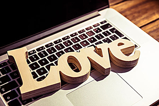 俯拍,爱情,文字,笔记本电脑,办公室