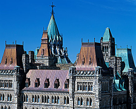 中心,图书馆,建筑,背景,议会,加拿大,渥太华,安大略省