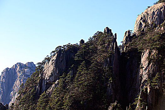 山峦,山顶,远景