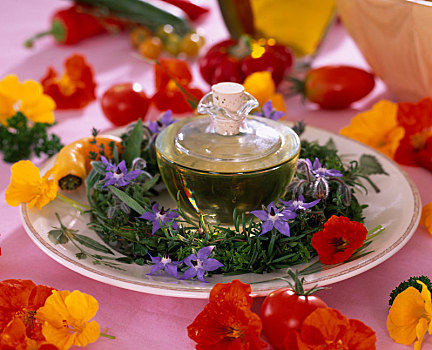 可食,桌饰,金莲花属植物,旱金莲,琉璃苣属
