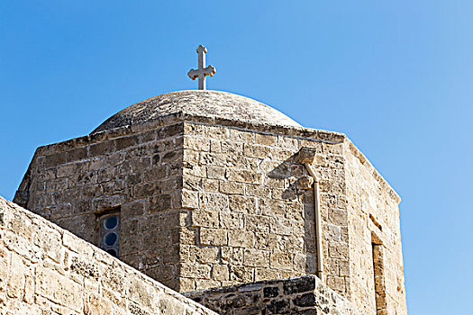 圆顶,十字架,教堂建筑,帕福斯,塞浦路斯