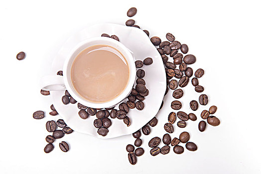 咖啡和咖啡豆子
