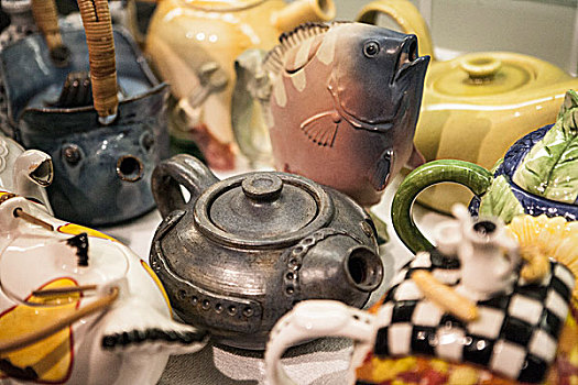 茶壶,收集,收藏品,古式物品