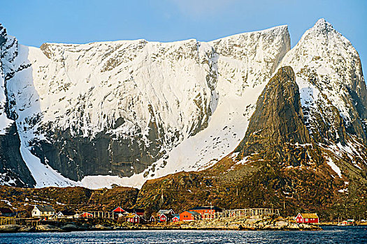 雪山,瑞恩,罗弗敦群岛,挪威