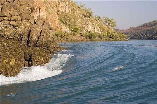 横图,瀑布,潮汐,西澳大利亚,澳大利亚