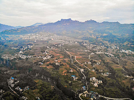 航拍湖北恩施大峡谷云龙地缝景区