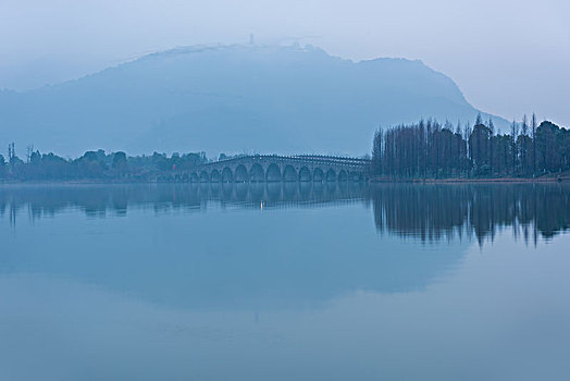 杭州湘湖风光水墨湘湖