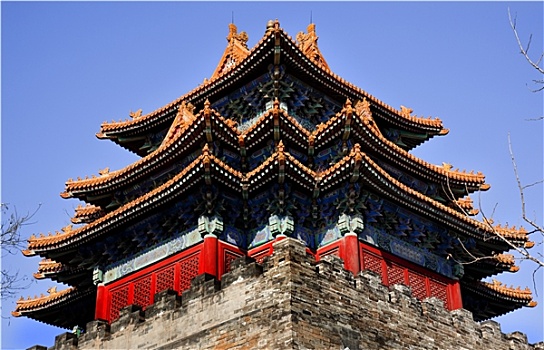 故宫,宫殿,看,塔,北京,中国
