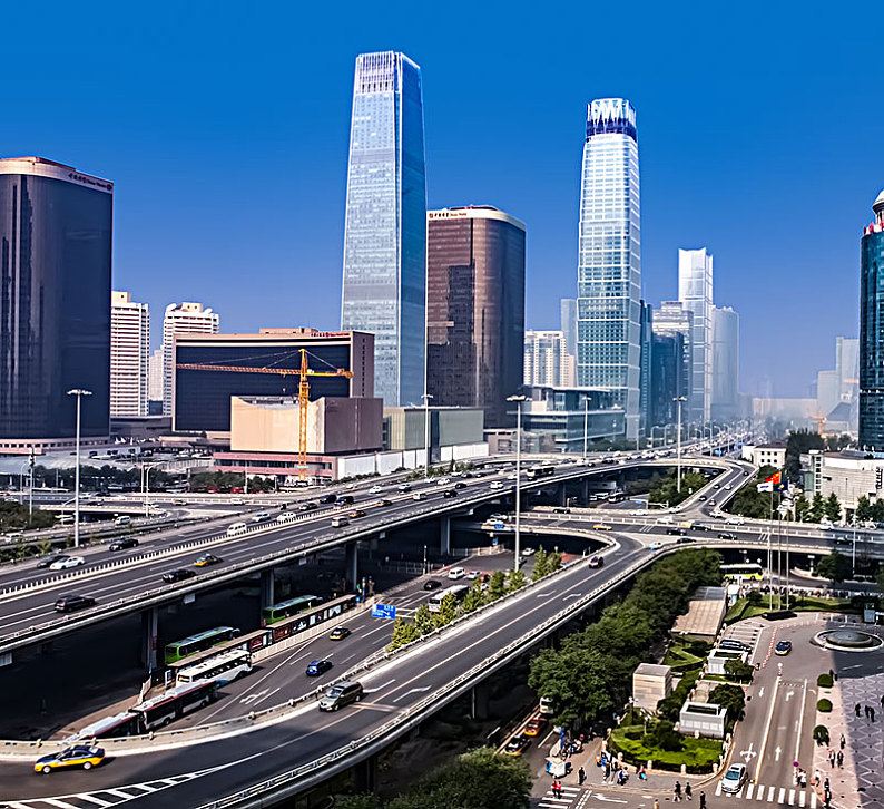 北京市国贸cbd商圈中心建筑景观_高清图片_全景视觉