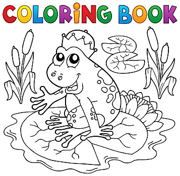 上色画册,童话,青蛙