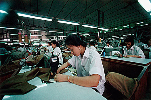 越南,胡志明市,女人,缝纫,布