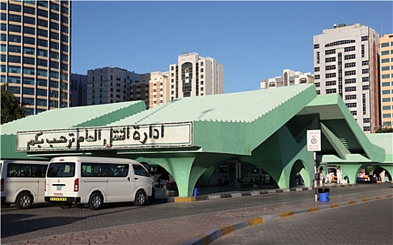 公交车站,阿布扎比,阿联酋