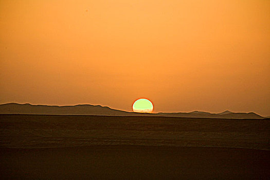 加达梅斯,利比亚,日落,上方,沙漠