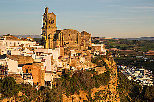 佩特罗,教堂,石灰石,裂缝,历史,地区,白色,城镇,卡迪兹,安达卢西亚,西班牙,欧洲