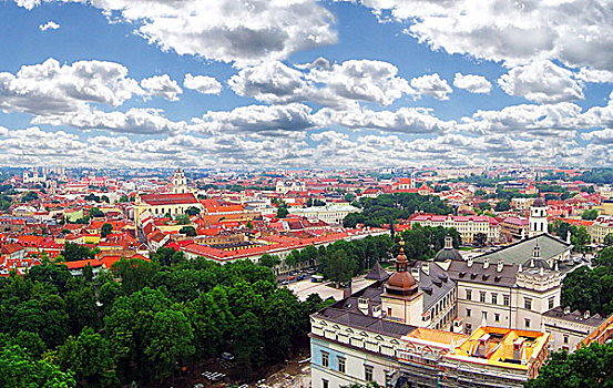 风景,老城,首都,立陶宛