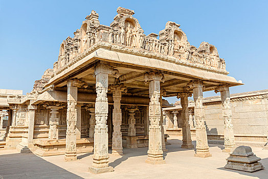 庙宇,柱子,印度,亚洲