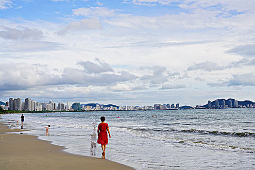 三亚湾,沙滩,海滨