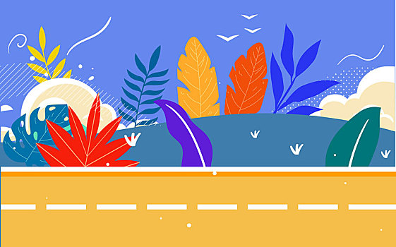 秋季人物插画秋天户外出行旅行秋分节气海报