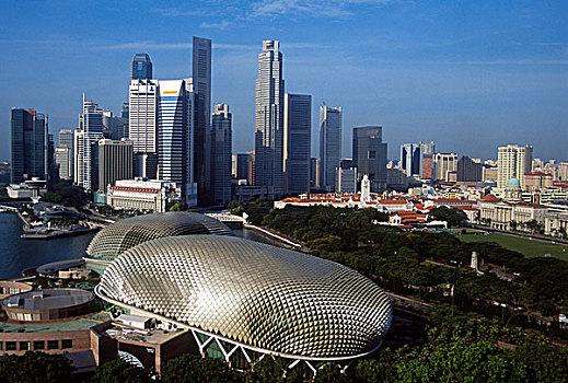 新加坡,天际线,艺术,中心