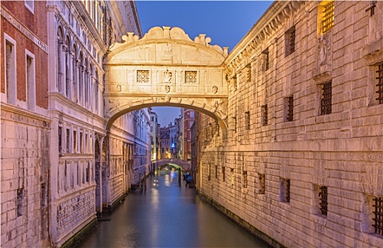 威尼斯,叹息桥,早晨,黃昏