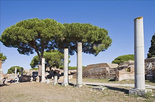 柱子,遗迹,罗马,意大利,欧洲